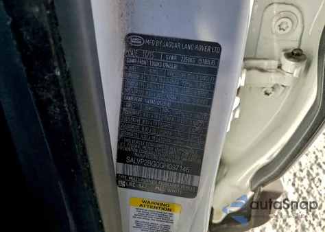 2016 Land Rover Range Rover Evoque Se z USA, uszkodzony, nr VIN SALVP2BG0GH097146